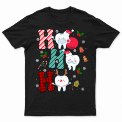 Dentist Christmas Funny Tooth Dental Gift Red Plaid Reindeer T Shirts