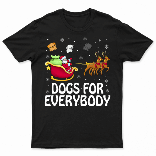 Dogs For Everybody Santa Funny Christmas Xmas T Shirt