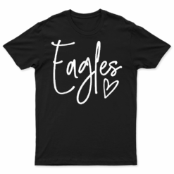 Eagles Team Pride School Spirit Heart T Shirt