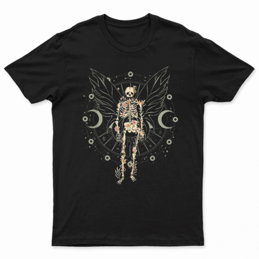 Fairy Grunge Fairycore Aesthetic Butterfly Skeleton Gothic T Shirt