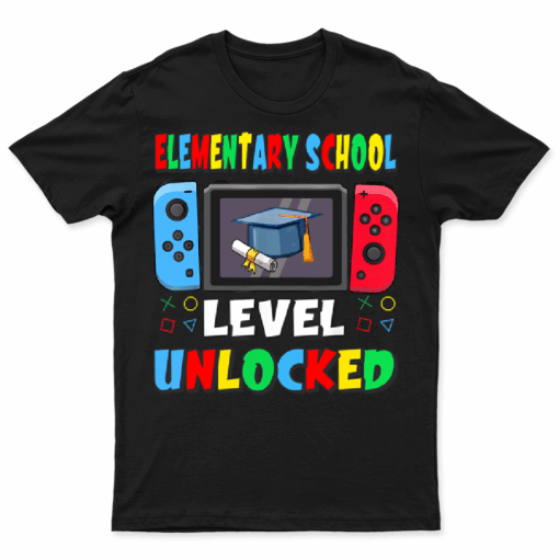 First Day Of Elementary School Level Unlocked Game Back To School T Shirt Mens Womens Boys Kids