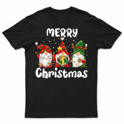Funny Christmas Gnome Hanging With My Gnomies Family Pajamas T Shirts