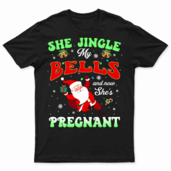 Funny Christmas Pregnancy Announcement New Dad Mom T Shirt