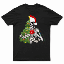 Funny Christmas Sorta Merry Sorta Scary Skeleton Xmas Tree