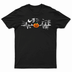 Funny Halloween Pumpkin Heartbeat T Shirt