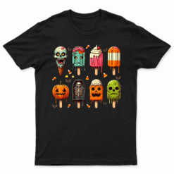 Funny Popsicle Summer Horror Halloween Ice Cream Summerween T Shirt