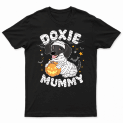 Halloween Costume Dachshund Dog Lover Doxie Mummy T Shirt