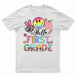 Hello 1St Grade Boy Girl Teacher Back To School 1St Grade T Shirt