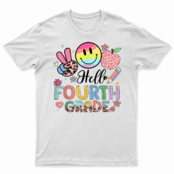 Hello 4Th Grade Boy Girl Teacher Back To School 4Th Grade T Shirt