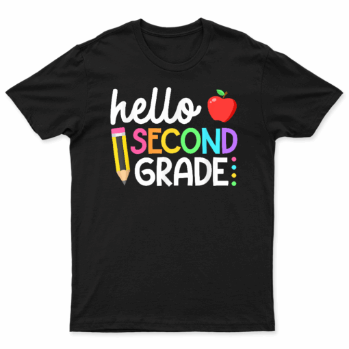 Hello Second Grade Team 2Nd Grade Back To School Teacher Kid T Shirt