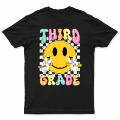 Hello Third Grade Smile Face Back To School Girls 3Rd Grade T Shirt