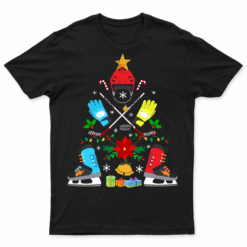 Ice Hockey Christmas Ornament Tree Funny Xmas Gift Boys T Shirt
