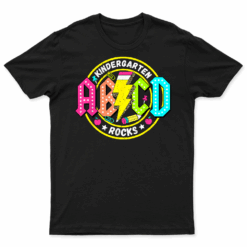 Kindergarten Rocks Abcd Back To School Funny Rock Teacher T Shirt