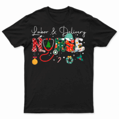 Labor And Delivery Nurse Christmas Nursing Stethoscope Xmas Scrub