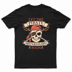 Let The Pirate Shenanigans Begin Halloween Skull Bandana Boy T Shirt