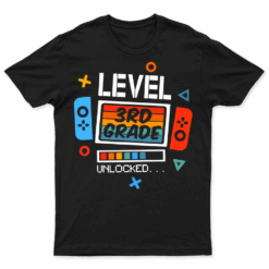 Level 3rd Grade Unlocked Back To School First Day Boy Kids