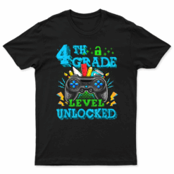 Level 4Th Grade Unlocked Back To School First Day Boys Girls T Shirt