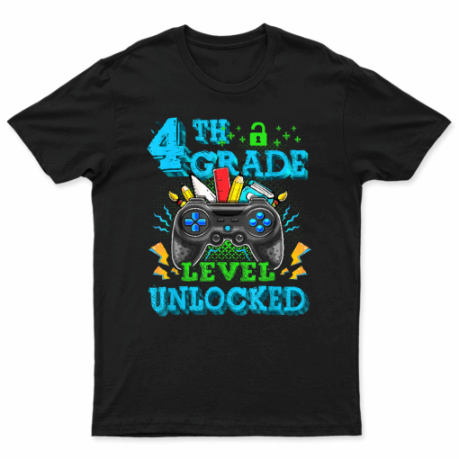 Level 4Th Grade Unlocked Back To School First Day Boys Girls T Shirt