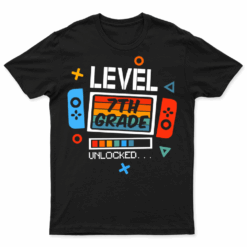 Level 7th Grade Unlocked Back To School First Day Boy Kids