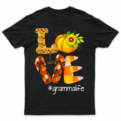 Love Gramma  Family Matching Group Thanksgiving Autumn T Shirt For Mens Womens