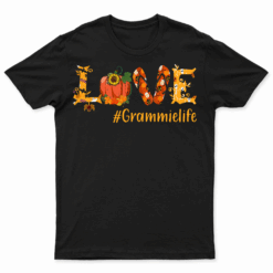 Love Grammie  Family Matching Group Thanksgiving Autumn T Shirt For Mens Womens