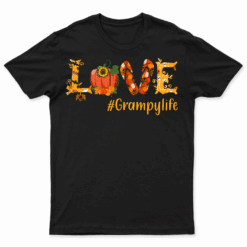 Love Grampy  Family Matching Group Thanksgiving Autumn T Shirt For Mens Womens