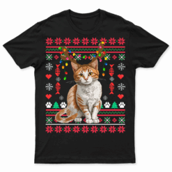 Merry Catmas Xmas Funny Gift Men Women Kids Cat Christmas