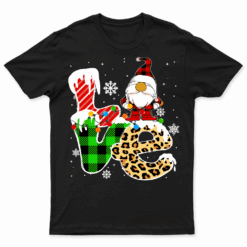 Merry Christmas Gnome Love Lunch Lady Women Matching T Shirt