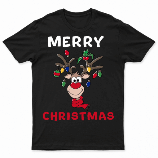 Merry Christmas Reindeer Xmas Family Men Women T Shirt