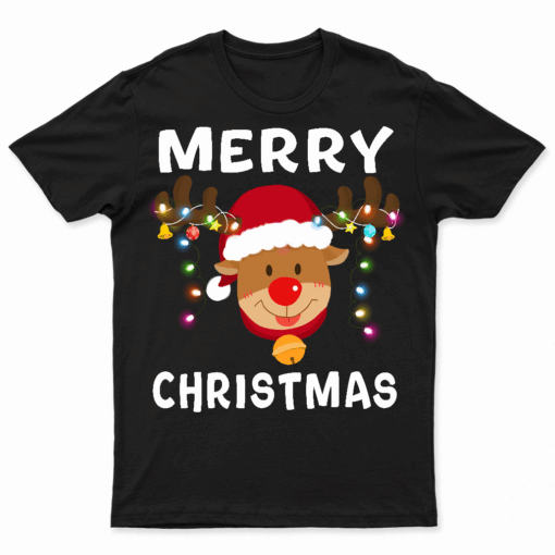 Merry Christmas Reindeer Xmas Family Men Women T Shirts