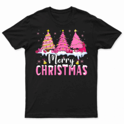 Merry Christmas With Pink Trees Xmas Costume Pajamas Women