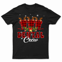 Merry Christmas Dental Crew Teeth Leopard Red Plaid Green Plaid