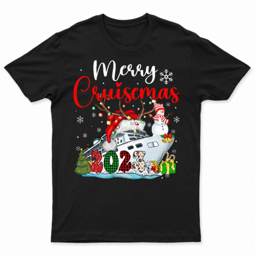 Merry Cruisemas Cruise Ship Family Vacation Christmas Funny T Shirt