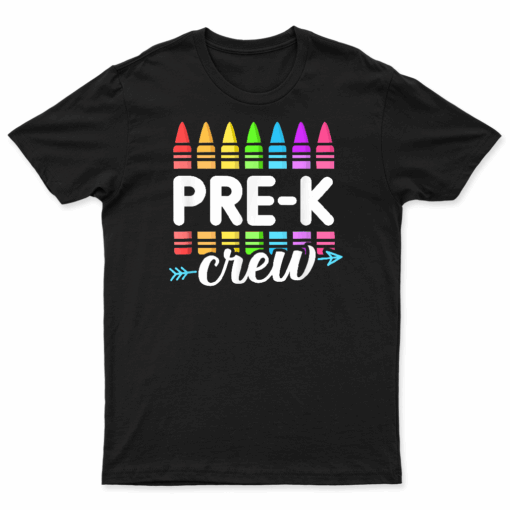Pre K Crew Teacher Team Squad Hello Back School Graduation T Shirt