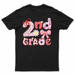 Preppy Back To School Strawberry Coquette 2Nd Grade Teacher T Shirt