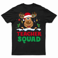 Preschool Squad Plaid Reindeer Santa Hat Teacher Christmas