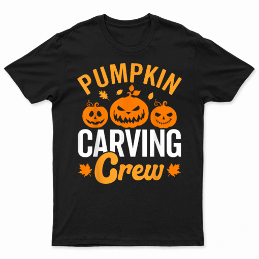 Pumpkin Carving Crew Family Matching Pumpkin Head Halloween T Shirt