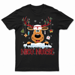 Reindeer Christmas Nurse Stethoscope NICU Nurse Christmas T Shirts