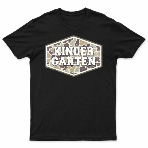 Retro Back To School Boys Old Camo Kindergarten T Shirt