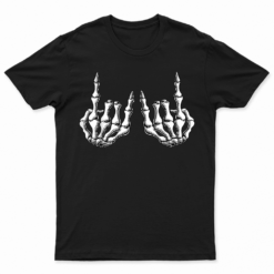 Rock On Skeleton Hand Rock And Roll Men Women Rock Band T Shirt