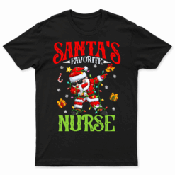 Santa'S Favorite Nurse Christmas Funny Dabbing Santa
