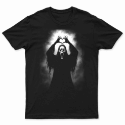Scary Face Horror Creepy Ghost Heart Hands Halloween Spooky T Shirt