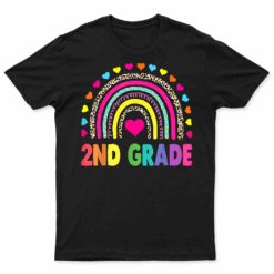 Second Grade Rainbow Girls Boys Teacher Team 2Nd Grade Squad T Shirt