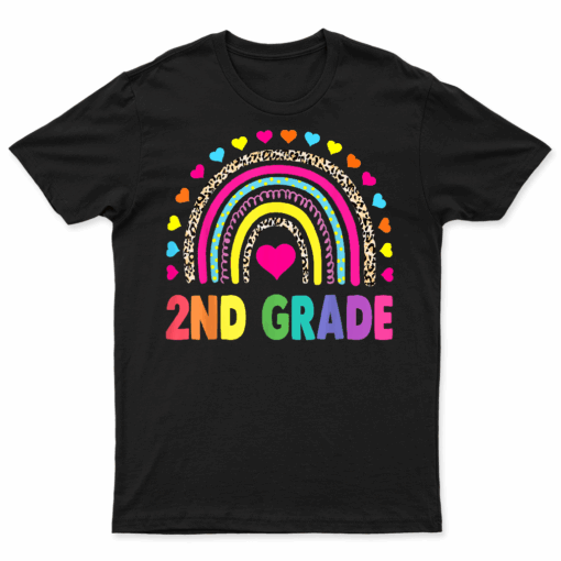 Second Grade Rainbow Girls Boys Teacher Team 2Nd Grade Squad T Shirt