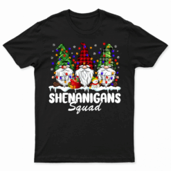 Shenanigans Squad Gnomes Pajamas Family Matching Christmas T Shirt