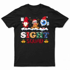 Sight Squad Funny Optometry Gnome Reindeer For Christmas T Shirt
