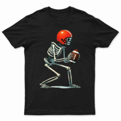 Skeleton Football Halloween Costume Funny Men Boys Kids Tee T Shirt
