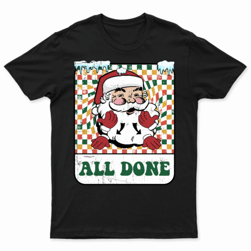 Speech Therapy Christmas Shirt, All Done Sign Language