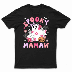 Spooky Mamaw Grandma Halloween Mamaw Grandmother Groovy T Shirt