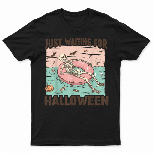 Spooky Summer Skeleton Just Waiting For Halloween T Shirt